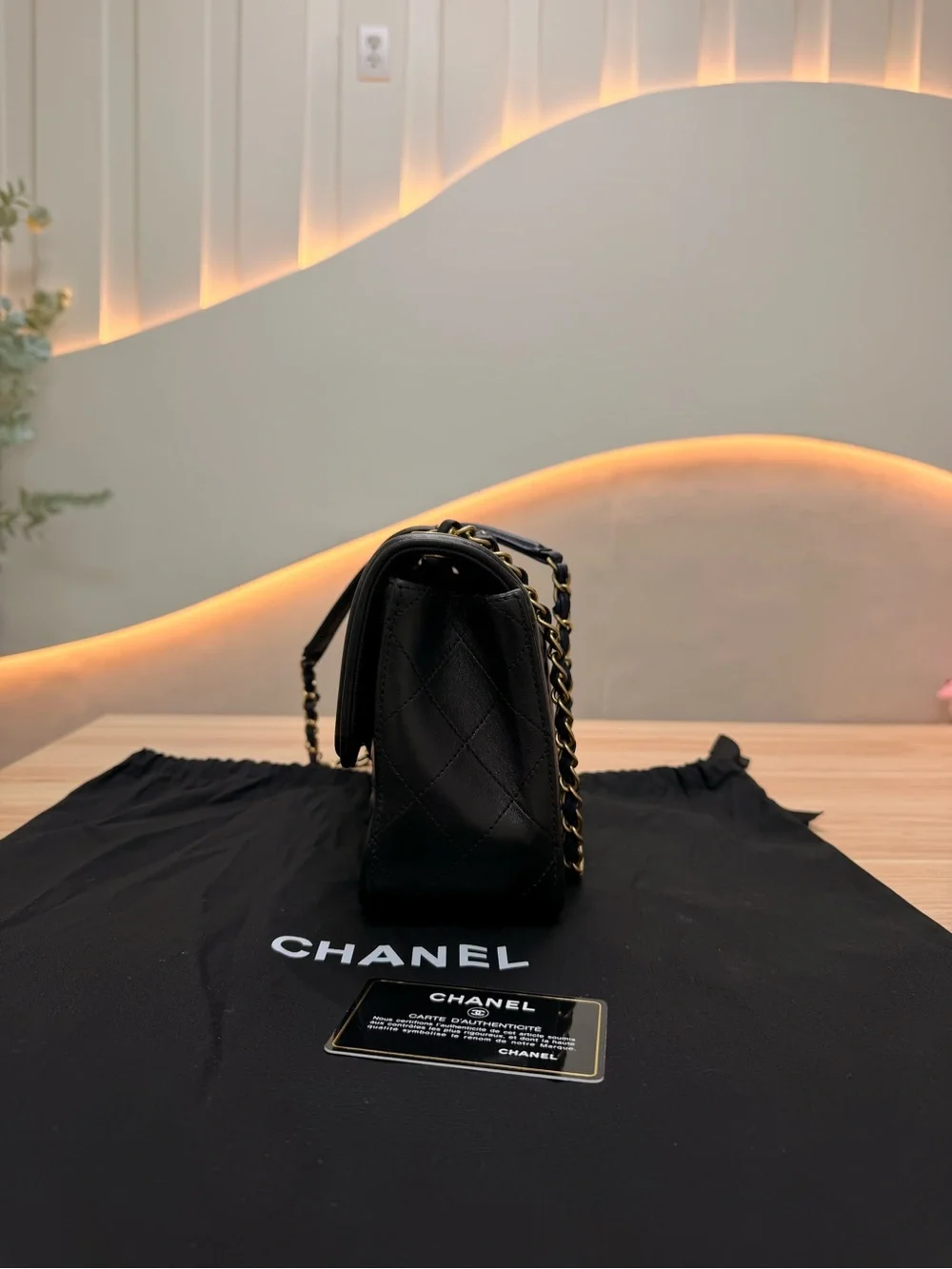 CHANEL quilted leather
